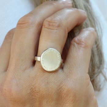 Personalised Contemporary Nugget Ring, 7 of 9