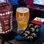 Video Gaming Pint Glass, Socks And Snacks Gift Set, thumbnail 1 of 6