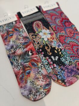 Pink Jungle Glitter Socks Set Of Three, 3 of 11