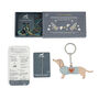 Wooden Dachshund Keyring Embroidery Kit | Craft | Hobby, thumbnail 2 of 7