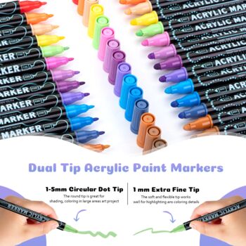 12 Acrylic Paint Pens Dual Tip Dot, 4 of 7