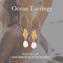 Ocean Fresh Water Pearl 18k Gold Plated Titanium, Hypoallergenic + Waterproof, thumbnail 2 of 5