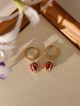 Tulip Flame Earrings, 2 of 6