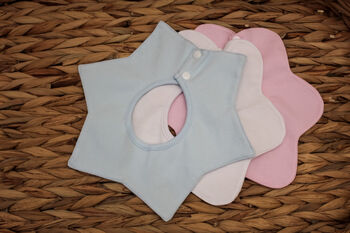 Blue Star Shape Baby Collar Dribble Bib, 2 of 8