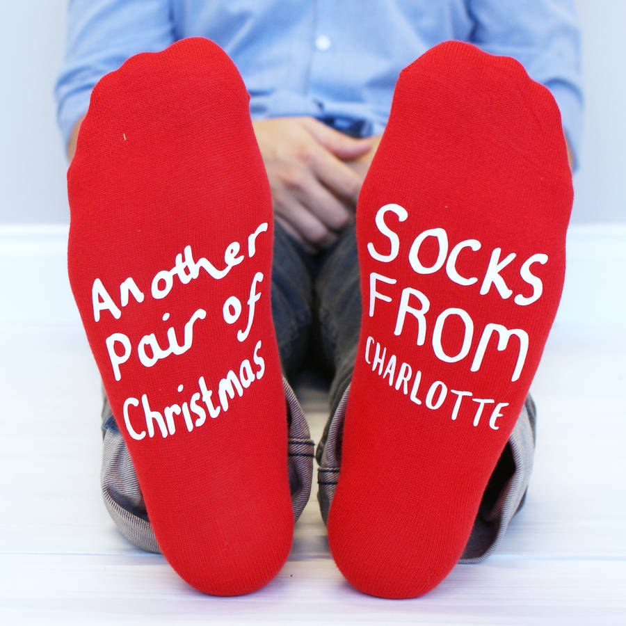 personalised men's another pair of christmas socks by sparks and ...
