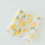 Muslin Square Baby Burp Cloth Lemon, thumbnail 2 of 4
