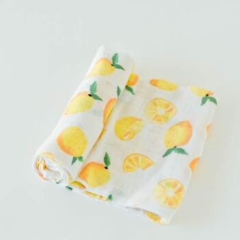 Muslin Square Baby Burp Cloth Lemon, 2 of 4