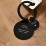Star Map Memorable Date Black Steel Keyring, thumbnail 5 of 11