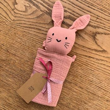 Personalised Organic Cotton Easter Bunny Baby Comforter, 11 of 12