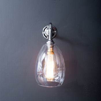 Clear Small Glass Wall Light, 4 of 9