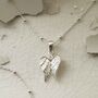 Sterling Silver Cherub Wings Necklace, thumbnail 3 of 5