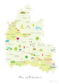 Personalised Oxfordshire Map: Add Favourite Places, 3 of 3