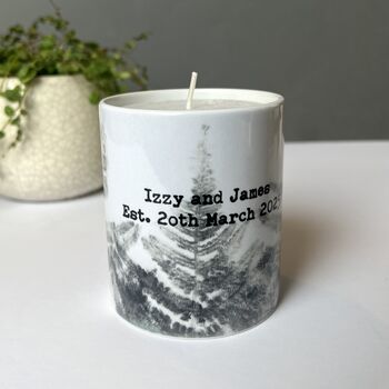 Personalised Fern Print Pot With Candle, 2 of 7