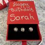 January Birthstone Charm Silver Birthday Gift For Her, thumbnail 7 of 8