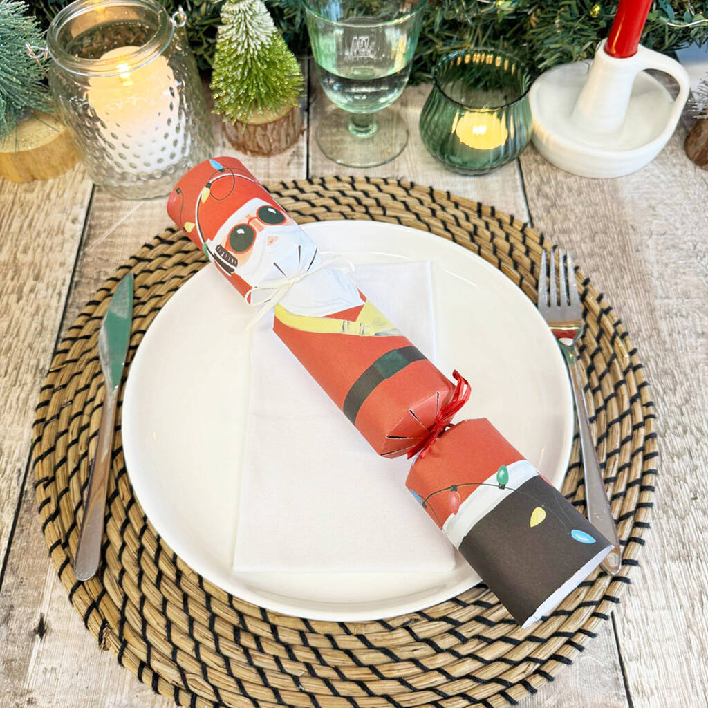 Fun Guy Santa Christmas Crackers Set Of Six, 1 of 7