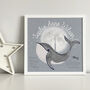 Personalised New Baby Ocean Whale Print, thumbnail 2 of 3
