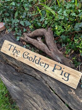 Personalised Vintage Wooden Garden And Bar Signs, 6 of 10