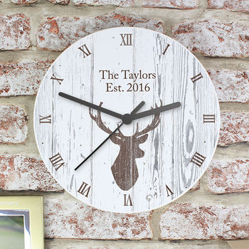 Personalised Highland Stag Clock, 3 of 4