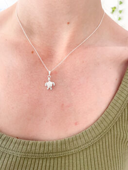 Sterling Silver Turtle Pendant Necklace, 3 of 6