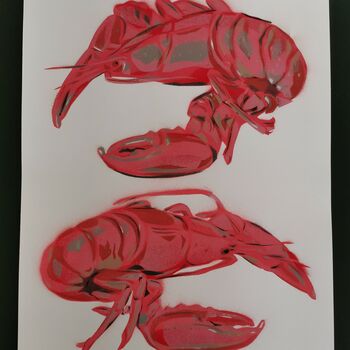 'Common Lobster' Original Signed Painting, 6 of 10