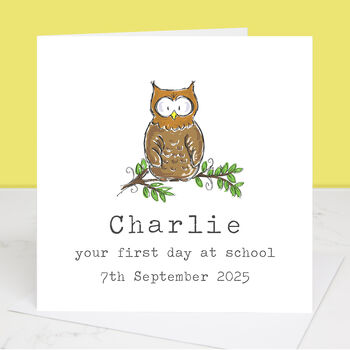 First Day Of School Wise Owl Card, 4 of 4