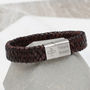 Mens Personalised Infinity And Initial Leather Bracelet, thumbnail 2 of 6
