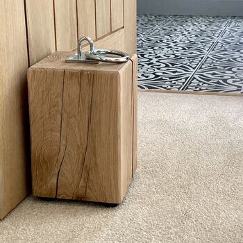 Small Oak Doorstop, 4 of 4
