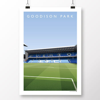 Everton Fc Goodison Park Gwladys Street Stand Poster, 2 of 7