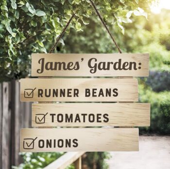 Personalised Wooden Outdoor Sign, 3 of 4