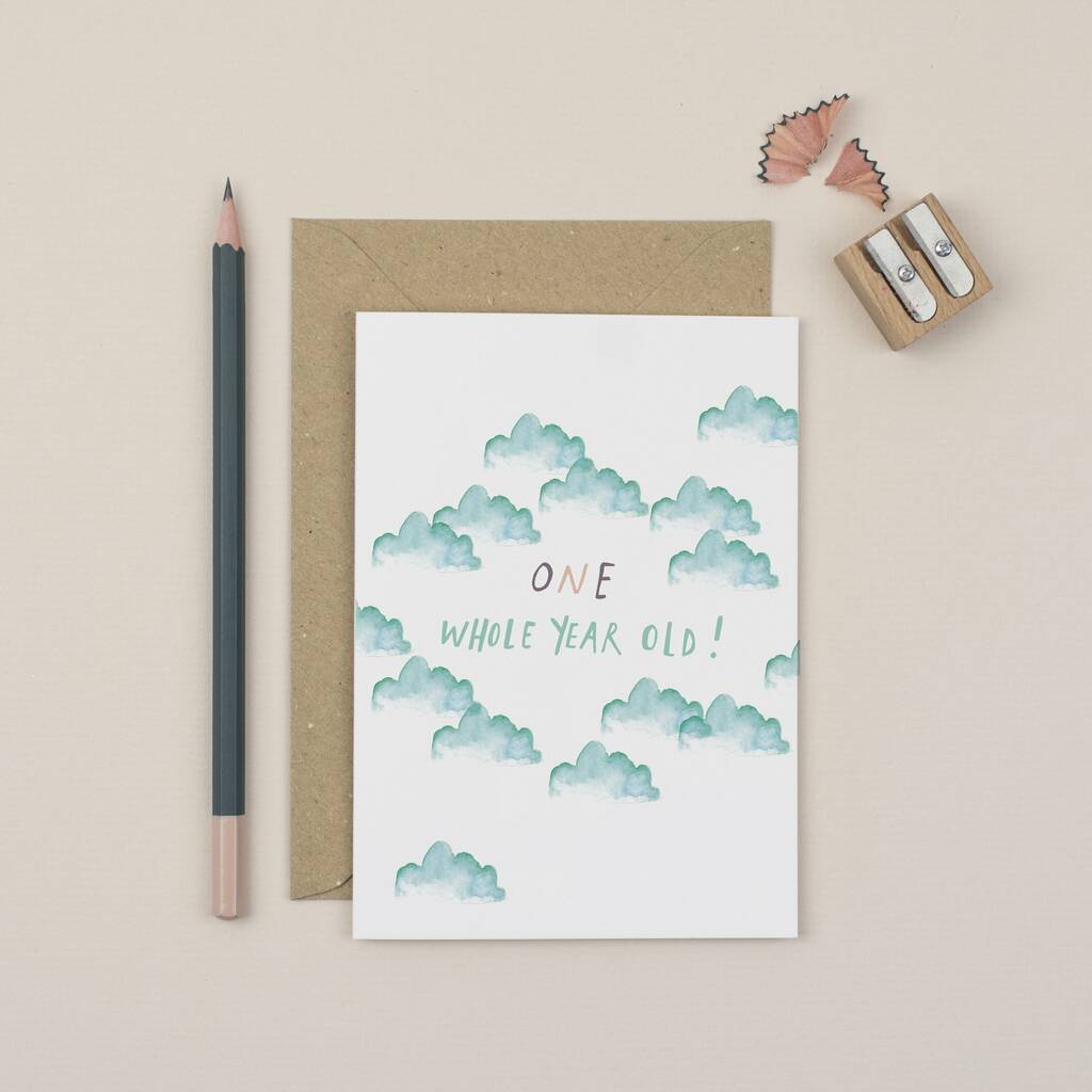 Cloud First Birthday Card By Hello Plewsy