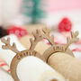 Personalised Christmas Reindeer Napkin Ring, thumbnail 2 of 2