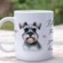 Personalised Schnauzer Dog Hearts Pet Gift Mug, thumbnail 1 of 2