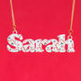 Custom Made Christmas Candy Cane Name Necklace, thumbnail 1 of 6