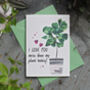 Love You More Than My Plant Babies Valentines Card, thumbnail 2 of 2