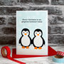 'Penguins' Personalised Couples Christmas Card, thumbnail 1 of 3