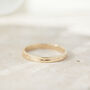 Star Engraved Ring Band In Solid Gold, thumbnail 1 of 7