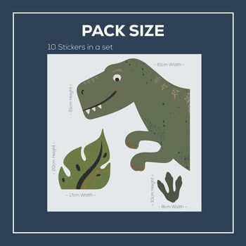 Fabric Dinosaur Wall Stickers, 3 of 6