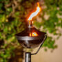 Capella Outdoor Garden Torch Metallic Black, thumbnail 2 of 4