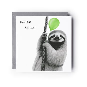 Sloth Wildlife Birthday Card, 2 of 5