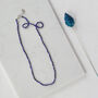 925 Silver Mini Lapis Lazuli Choker Necklace, thumbnail 4 of 5