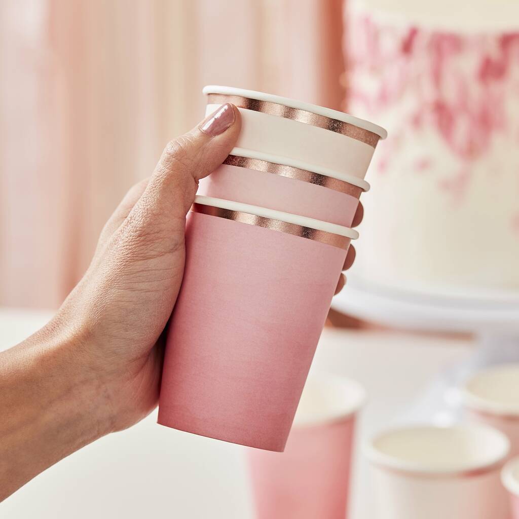 Ombre Pink Paper Cups, 1 of 2