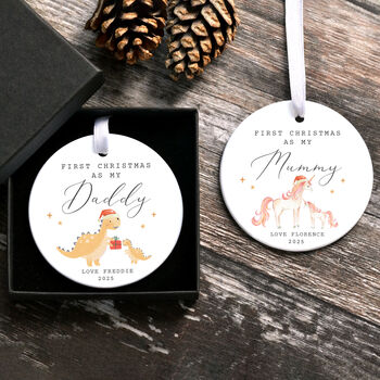 Personalised First Christmas As Nanny Grandad Ornament, 9 of 11