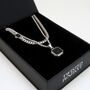 Silver Onyx Necklace Set For Men Chain And Pendant, thumbnail 3 of 11