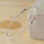 Triple Stone Garnet And Ruby Gold Birthstone Bangle, thumbnail 4 of 6