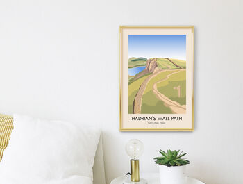 Hadrian's Wall Path National Trail Travel Poster, 2 of 8