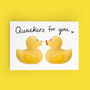 Rubber Ducks Funny Valentine Or Anniversary Card, thumbnail 2 of 3