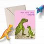 Dinosaur T Rex Cute Mothers Day Card, thumbnail 1 of 2