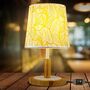 Table Bedroom Lamp With Palm Leaf Shade And Wooden Base, thumbnail 2 of 8