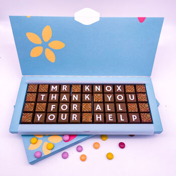 Personalised Thank You Teacher Chocolate Message Gift, 2 of 6