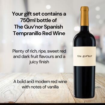 Vino Coco 'The Guv'nor' Spanish Tempranillo Red Wine And Truffles Gift Set, 2 of 9